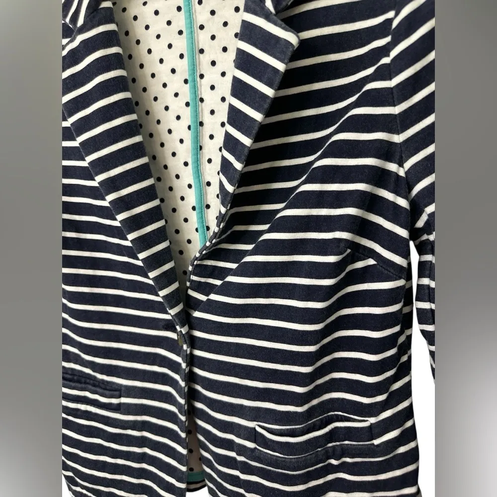 Boden Navy Striped Women's Blazer 6 Blue - Image 3