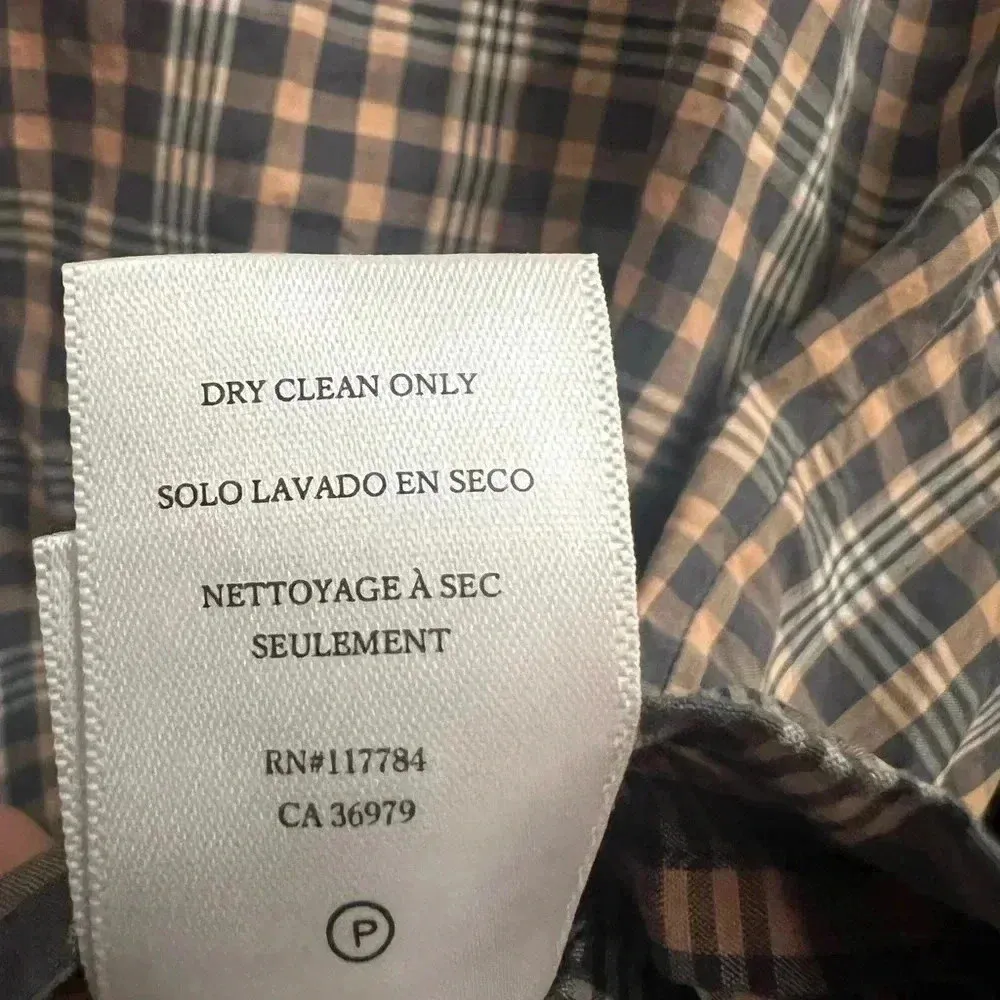 RAILS VERA BLOUSE IN MIDNIGHT MELON XS PLAID long sleeve poplin scoop hem womens - Image 9