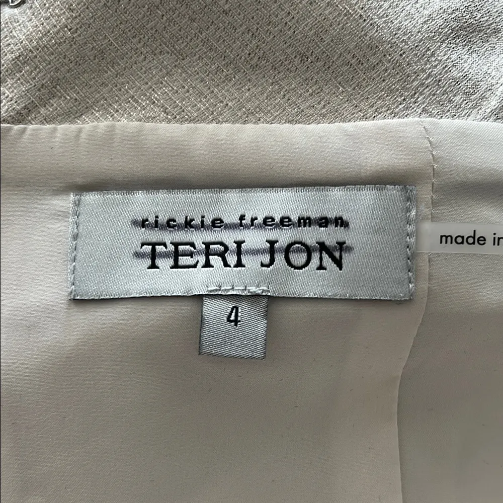 Teri Jon Metallic Jacquard Off - Image 9