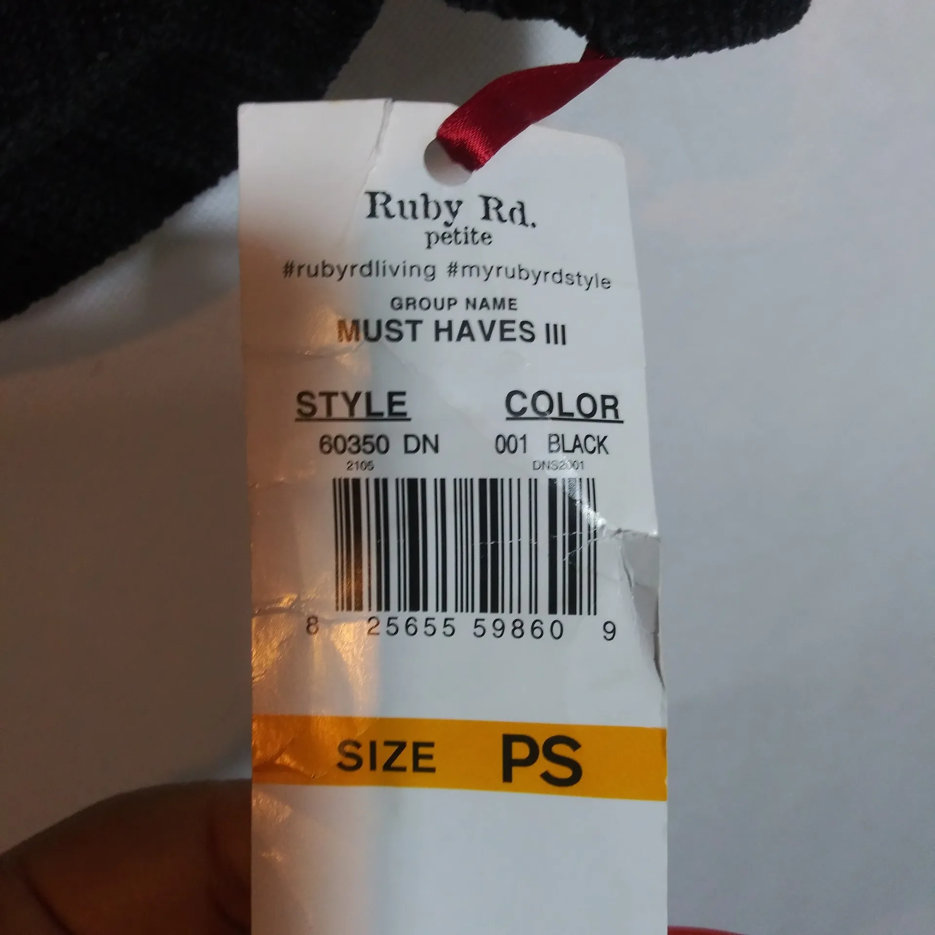 Ruby Rd. Women's Petite Black Ribbed Chenille Cowl Neck Pullover Sweater Size SP - Image 5