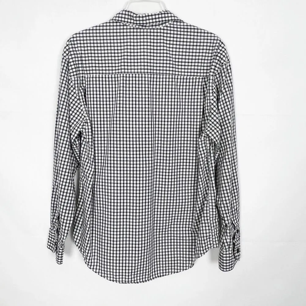 Eddie Bauer Gingham Women's Button Down Shirt Size Small - Image 6