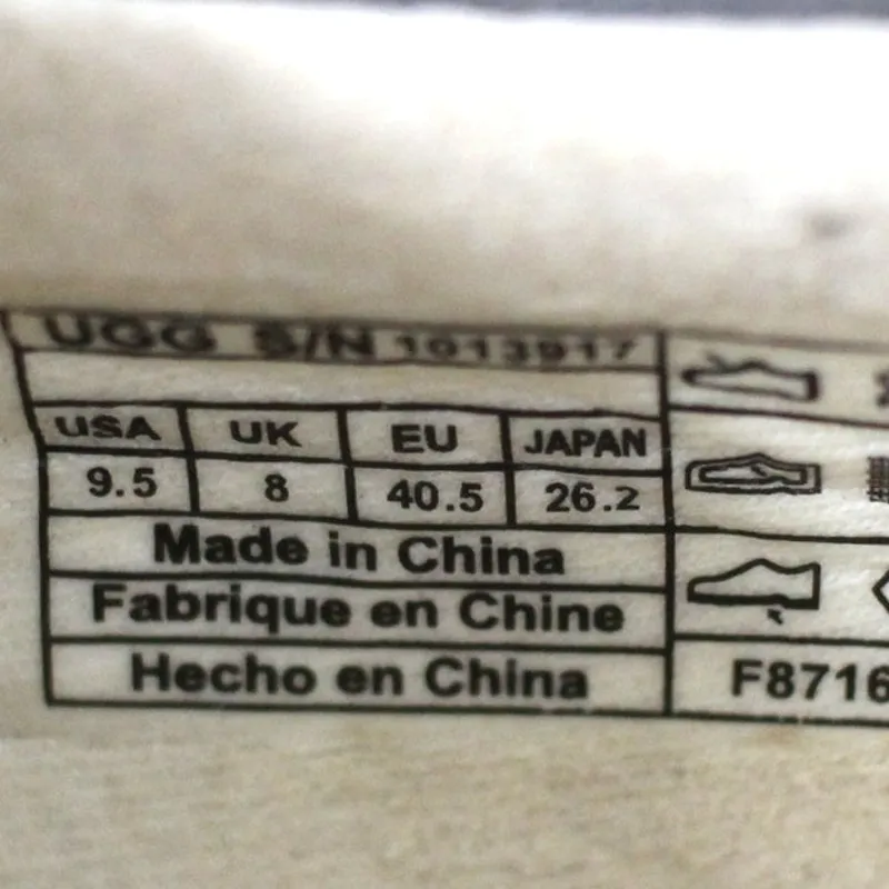 UGG Keile Perforated Leather Slip On Loafer Size 9.5 Preloved Preppy Gray - Image 6