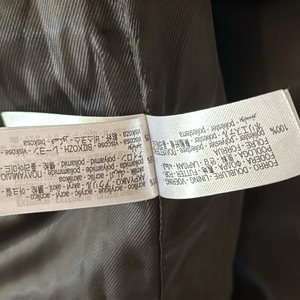 Zara Black Wool Blend Cropped Blazer Jacket Buttons XS - Image 8