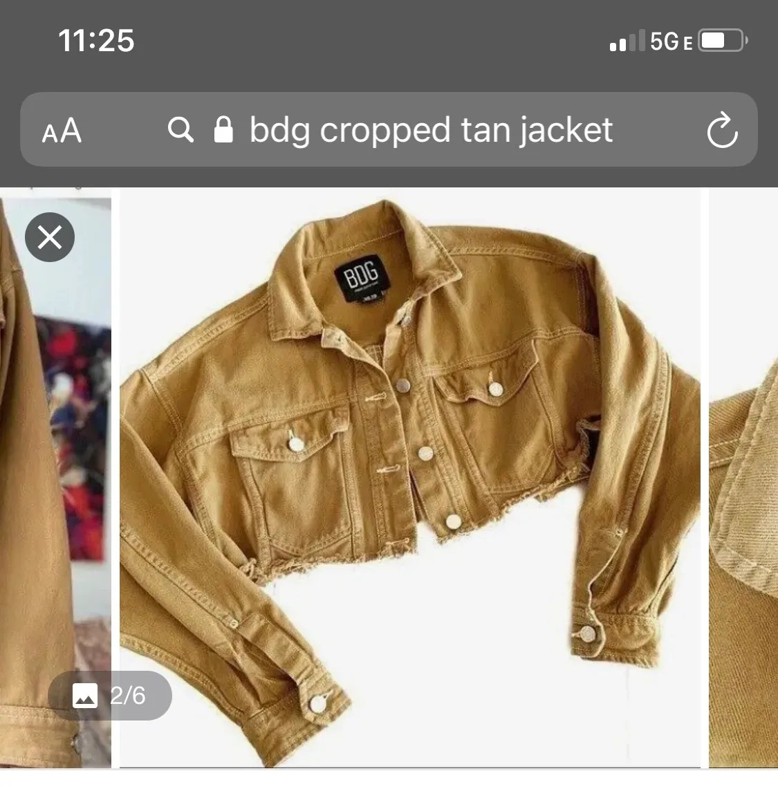 UO Cropped Denim Trucker - Image 2