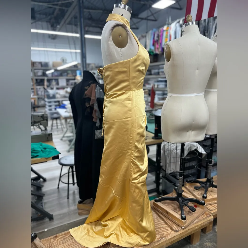 Ladies Formal Gown 12 Yellow - Image 9