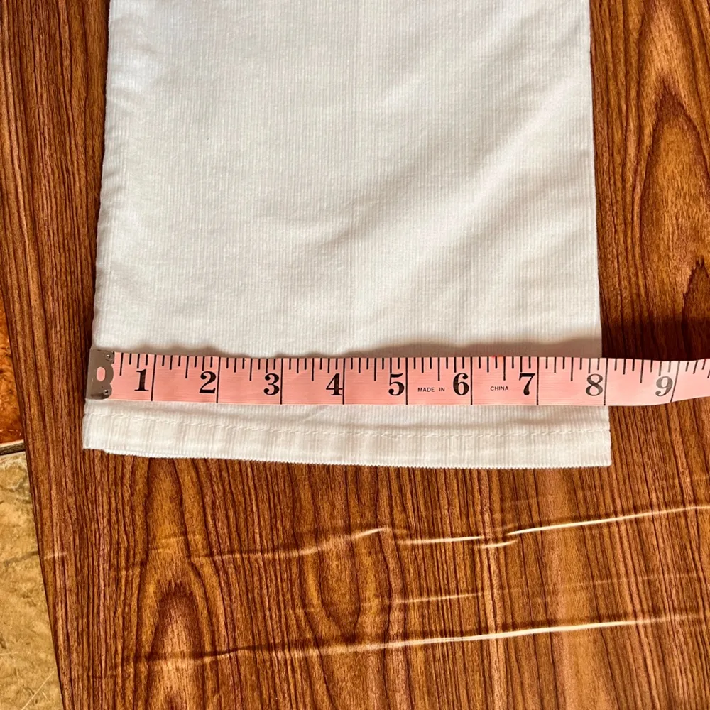 JONES NEW YORK Pants Women’s 6 White Corduroy Skinny Boot High Waist - Image 6