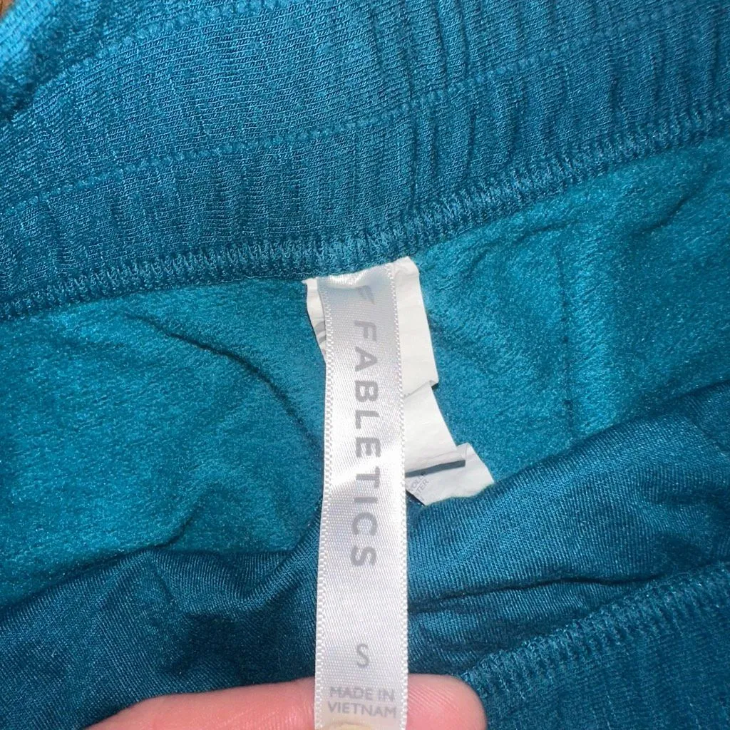 Fabletics Cloud teal jersey wide leg loungewear S athletic pants - Image 3