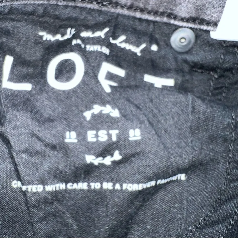 Ann Taylor LOFT Women's Modern Skinny Black Denim Low Rise Jeans Size 24 - Image 13