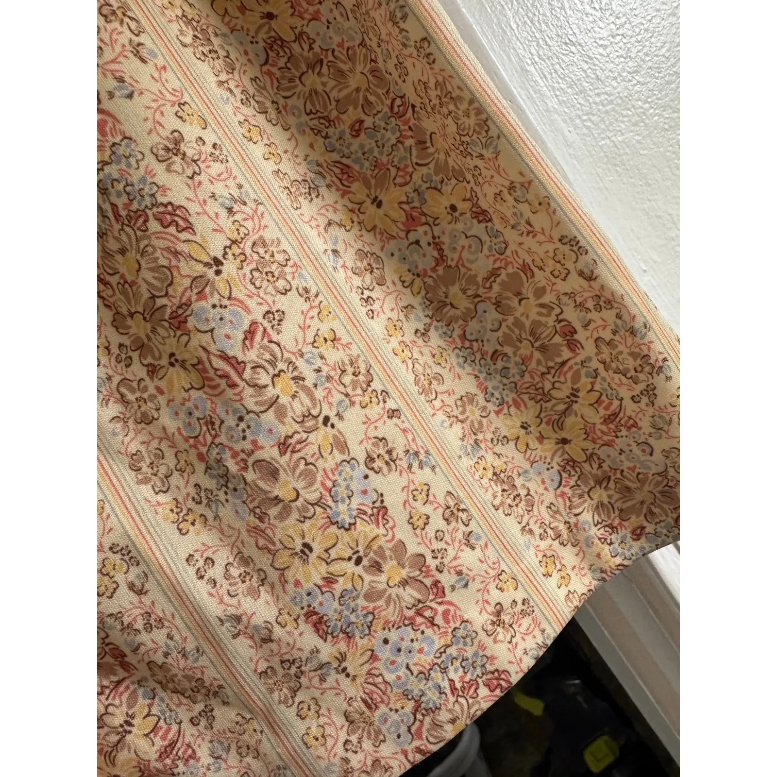 Vintage Inspired Retro Floral‎ Button Up Blouse 70s Boho Yellow Size L - Image 3