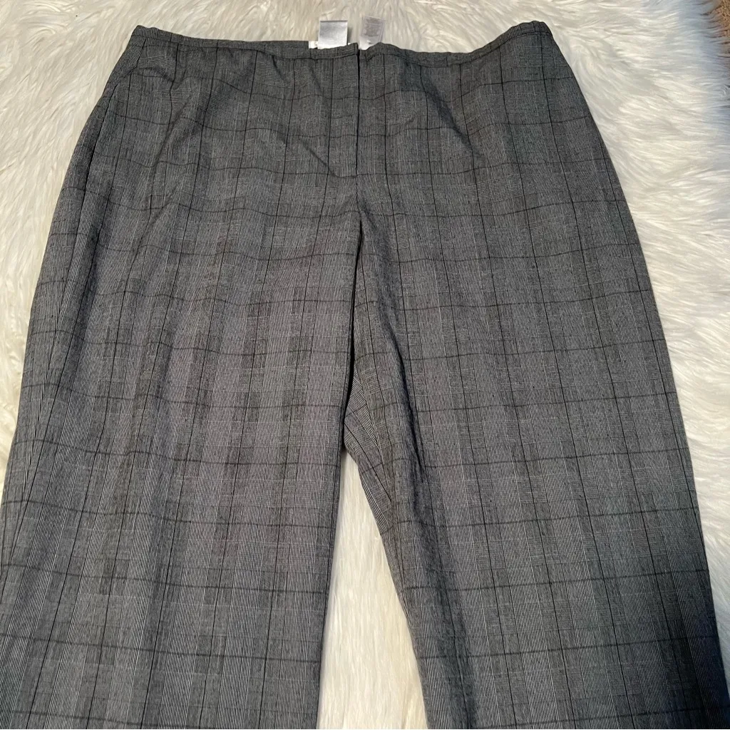 Vintage Emma James Liz Claiborne Trousers Dress Pants Gray Plaid 18 - Image 2
