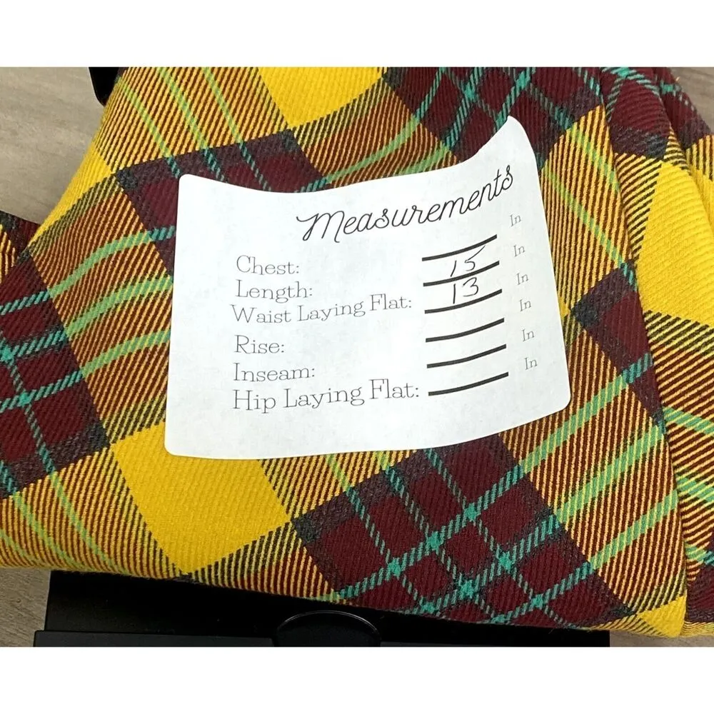 Zara High Waist Plaid Checkered A Line Mini Skirt Zip Closure XS Yellow #3052 - Image 7