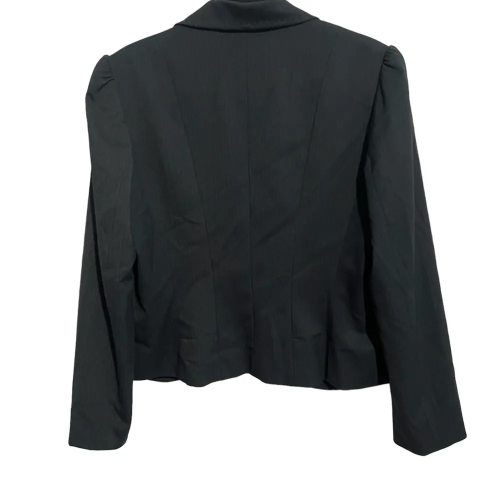 Tahari Black Stripe Blazer Shoulder Pads Size 14 - Image 2