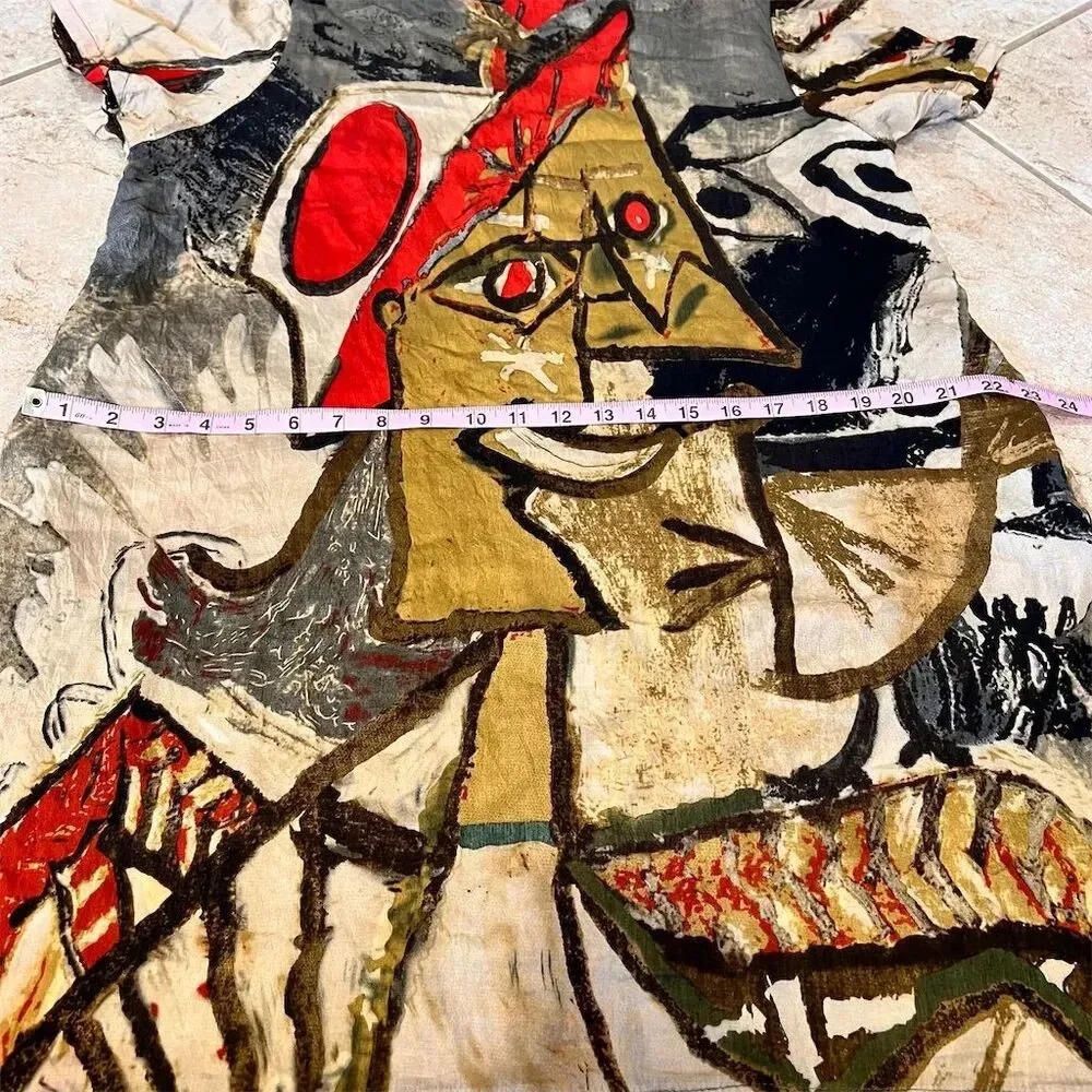 SYFS THC Women's XL Abstract Art Short Sleeve Dress Multicolor Casual - Image 4