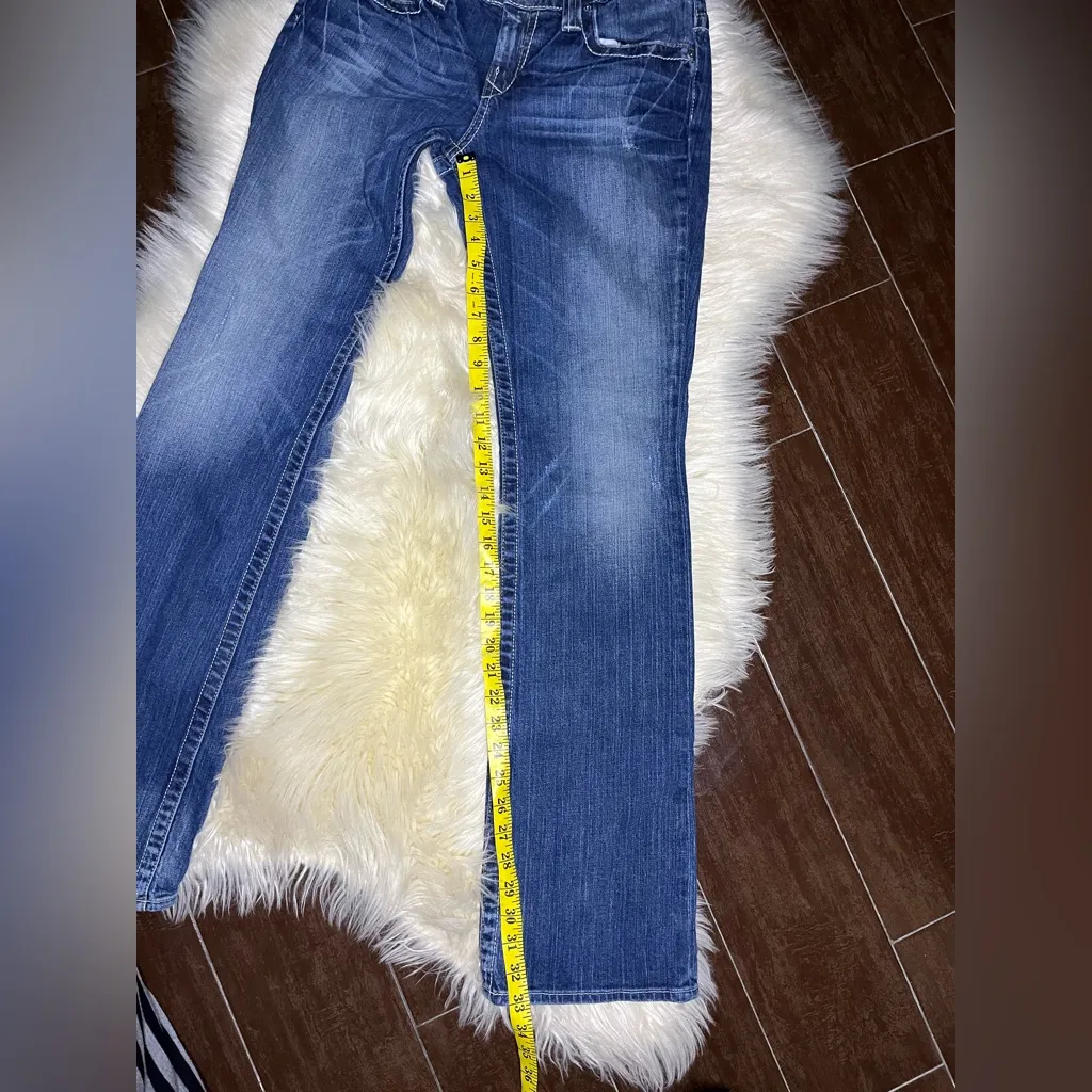 Big Star “Maddie boot” mid rise fit Classic Blue Boot Cut Jeans Sz 28 Long - Image 8