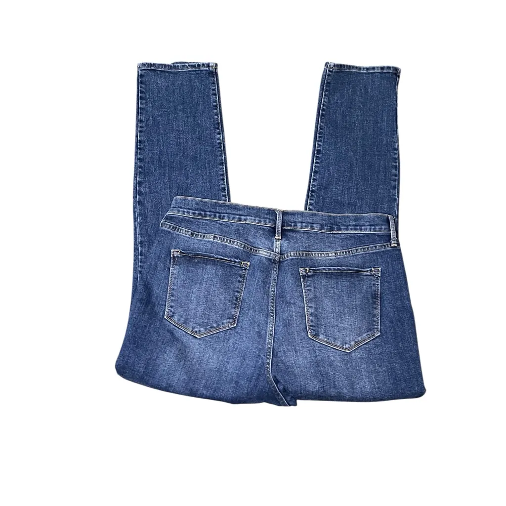 Old Navy Mid-Rise Curvy Skinny Jeans Distressed Stretch Medium Wash 16 - Image 2