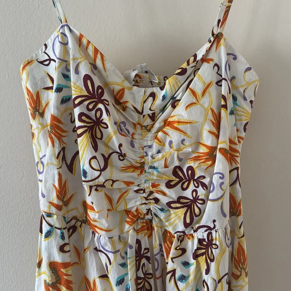 A.L.C A-Line Midi Dress White Multi Lilah Print Flounce Hem Size 4 $495 - Image 9