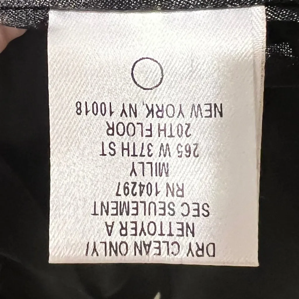 Milly Black Gold Metallic Geometric Sheath Cocktail Dress Size 6 Tailored Party - Image 10