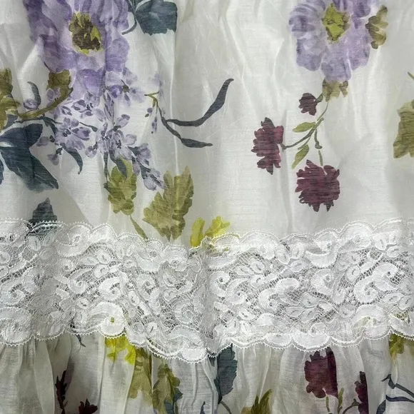 SEE BY CHLOÉ Lace Trimmed Flora Voile Midi Skirt Size‎ 2 NWT $405 - Image 10