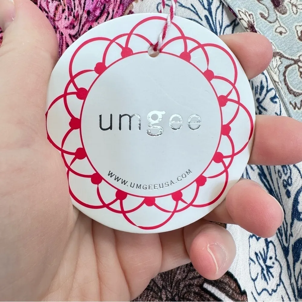 Umgee Mixed Media Ruffle Patchwork Floral Boho Kimono Duster Women's Size L‎ NWT - Image 4