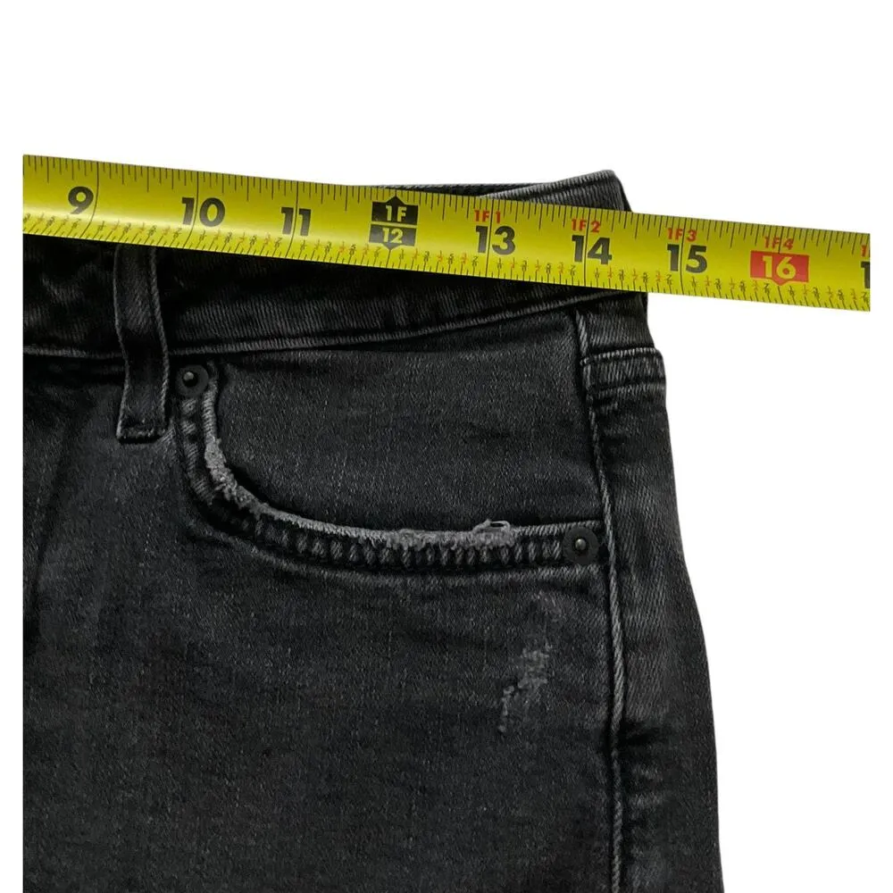 Forever 21 Black Denim Stretch High Rise Shorts Women Size 28 | 55-25 - Image 5