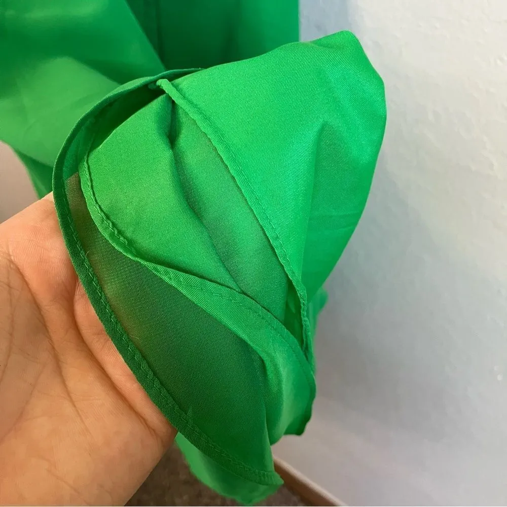 Alfred Angelo Sherbet Lime Green Halter Dress Heart Neckline Size 6 MIDI - Image 3