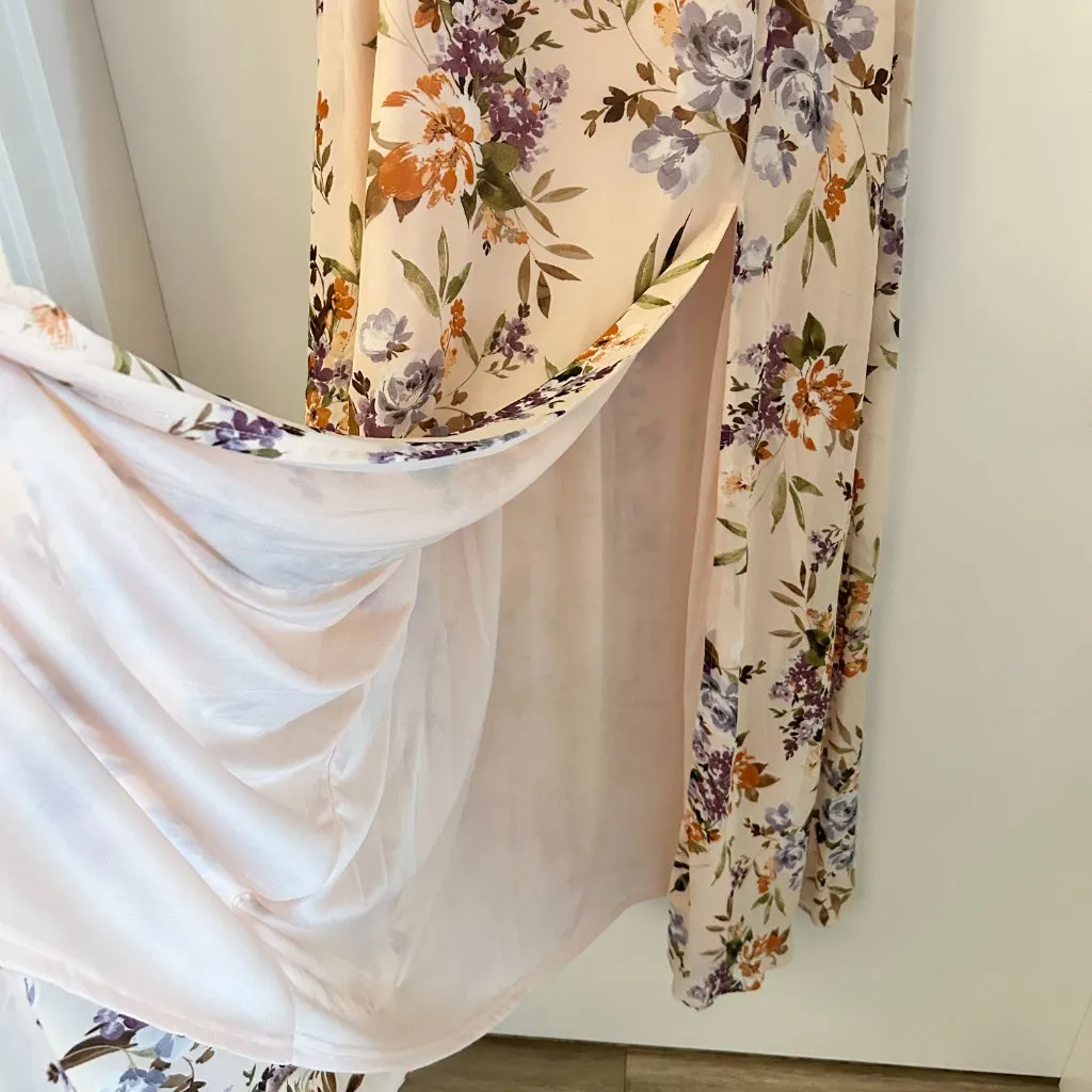 Baltic Born Giselle Smocked Maxi Dress in Blush Pink Floral Size XS NWOT - Image 6