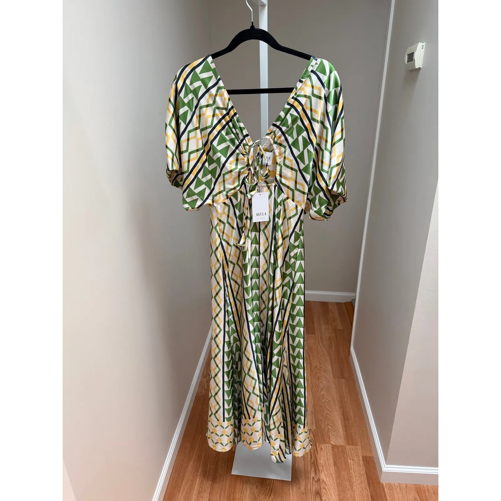 NEW NWT MISA Los Angeles Irena Dress in Limoncello Geo Mix size Small - Image 6