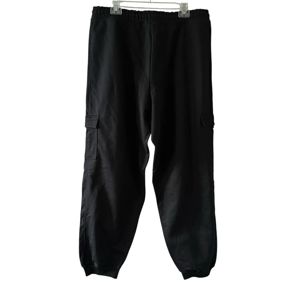 Gymshark Legacy Joggers Women's XXL Black Cotton Cargo Sweatpants Athleisure NWT - Image 4