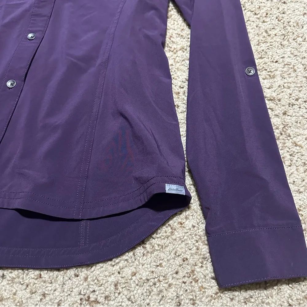 Eddie Bauer Purple Long Sleeve Button Up Hiking Outdoor Shirt - Image 2