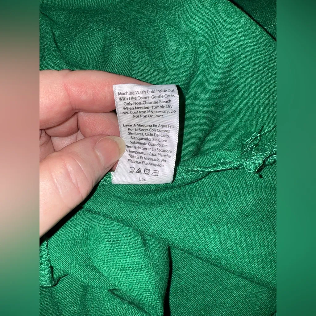 Women’s Holiday Time Merry Christmas Tee Shirt Top Long Sleeve Green XXL(20) NWT - Image 4