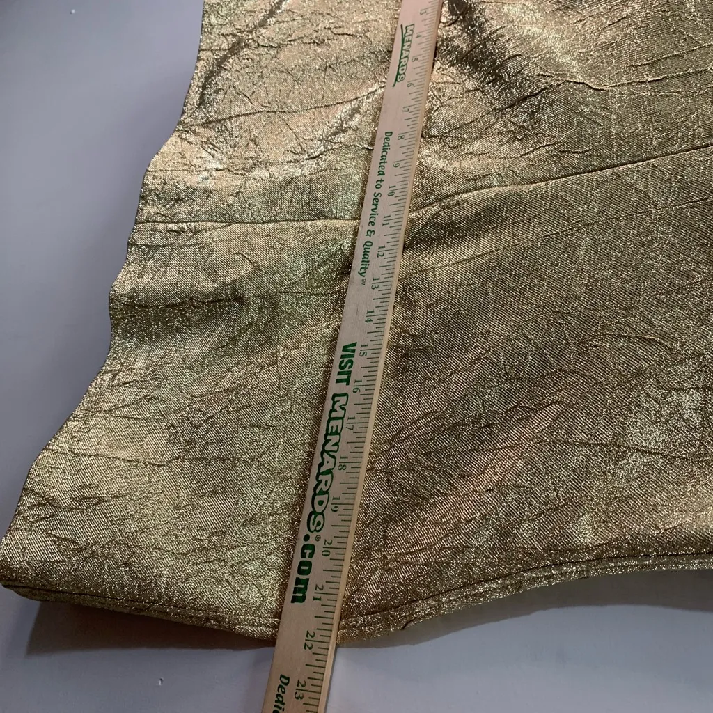 Zara Collection Shiny golden Mini Dress Gold Size XL bloggers fave party elegant - Image 12