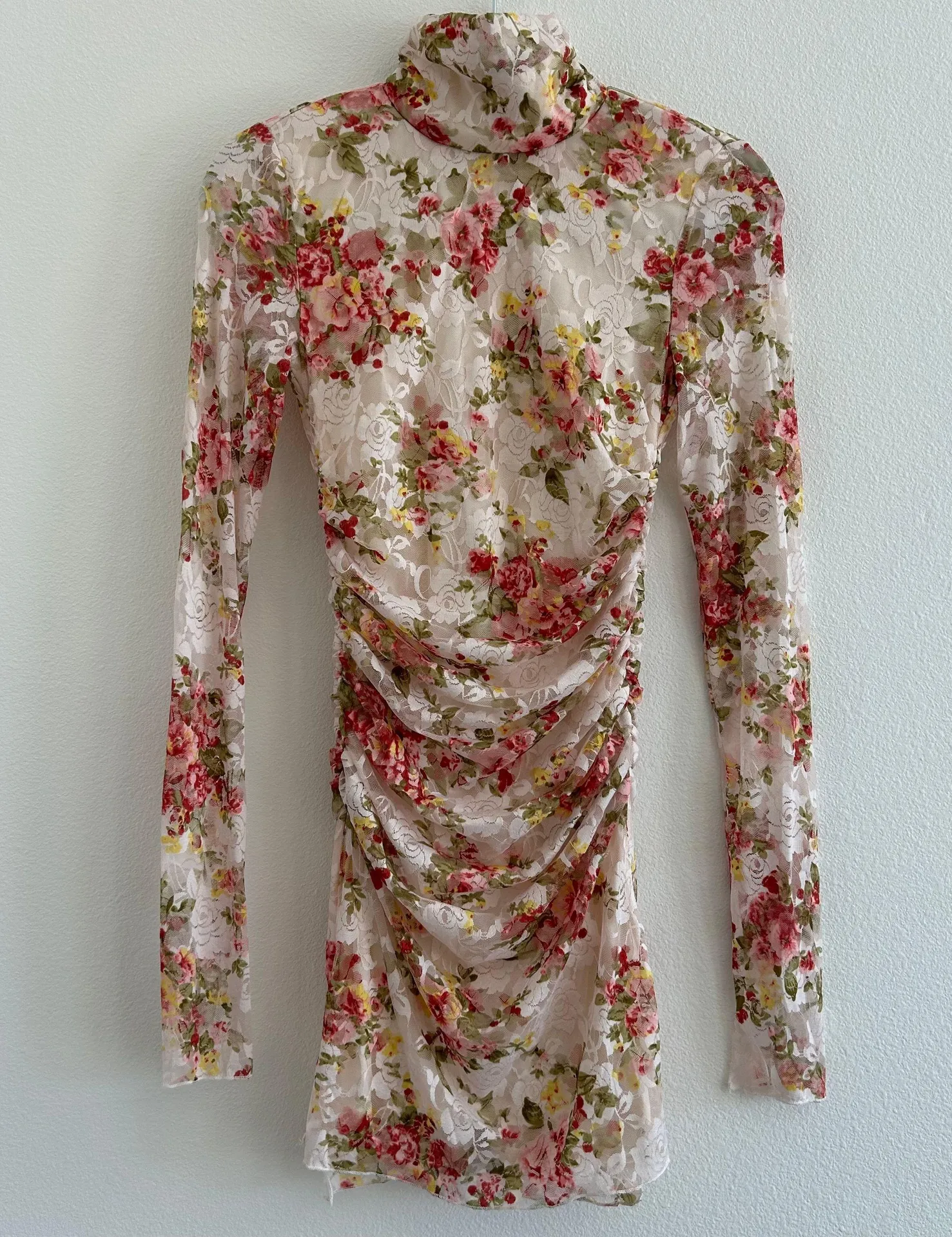 VICI Floral Lace Long Sleeve Mini Dress - Image 2