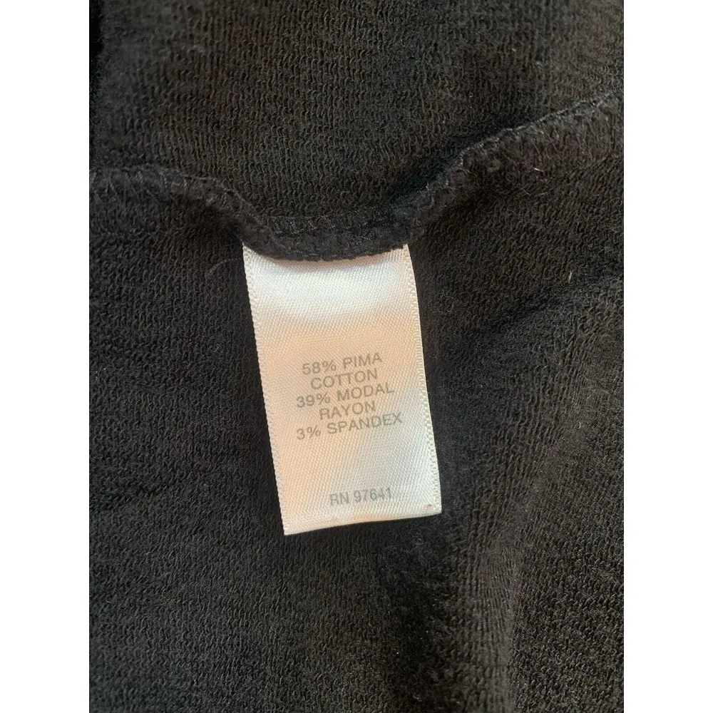 J Jill Pure Jill Tunic Womens XL Top Coastal‎ Boho Lagenlook Minimalistndi Black - Image 6