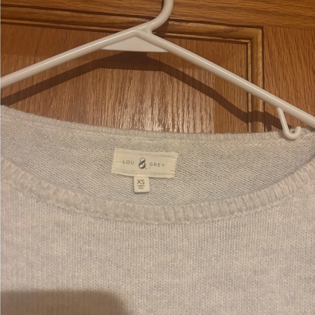 Lou & Grey Light Gray Sweater with Bell Sleeve - Image 2