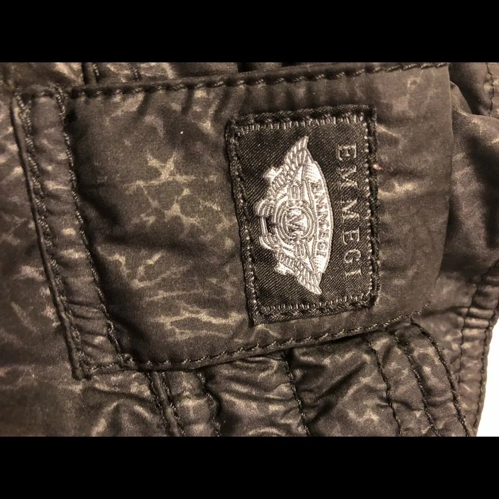 VTG 80’s Emmegi Black Printed Ski Snow Pant Sz. XS Zip Pockets Cozy Warm - Image 4