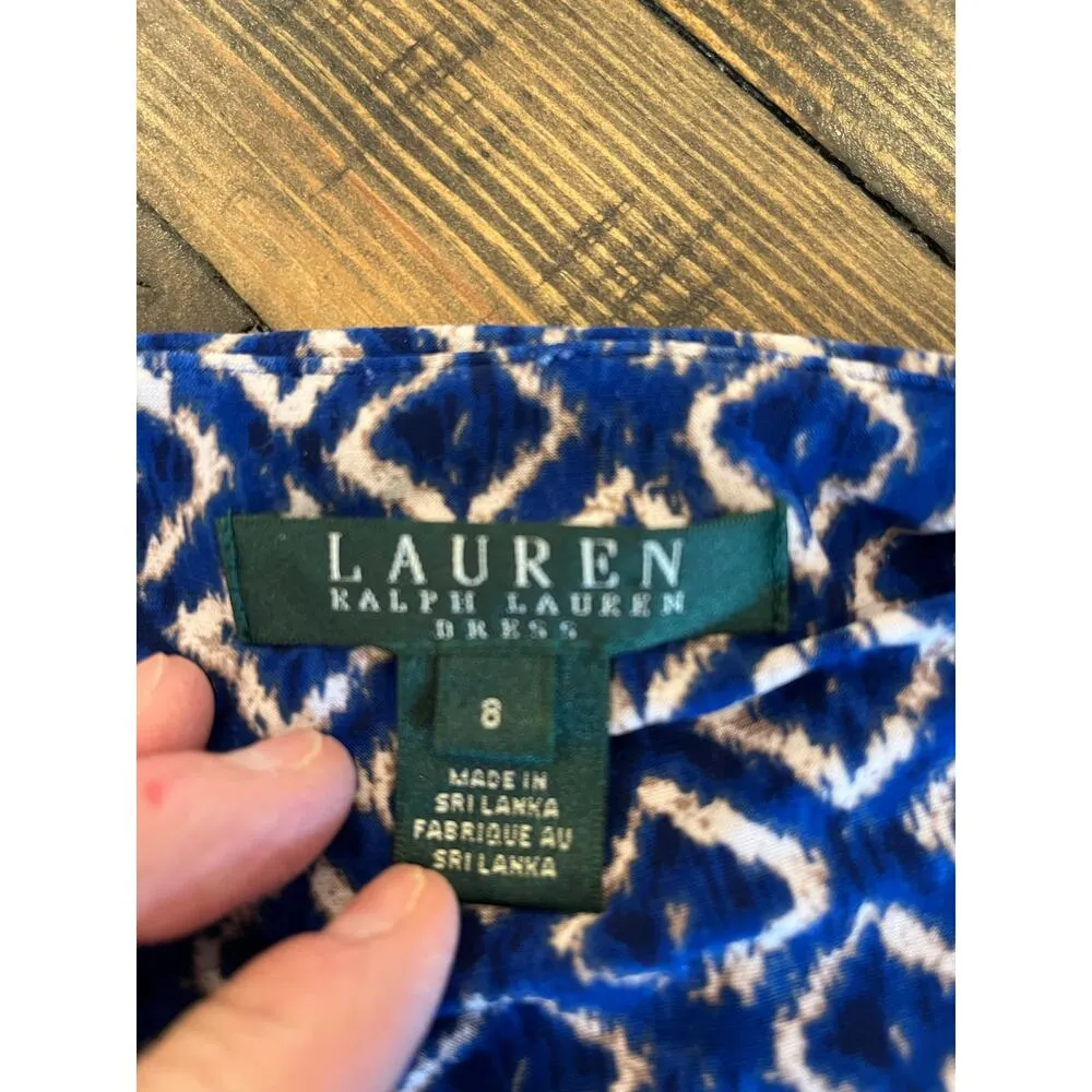 Ralph Lauren Career Dress Women 8 Blue Easter Spring Wedding Church Flattering - Image 2