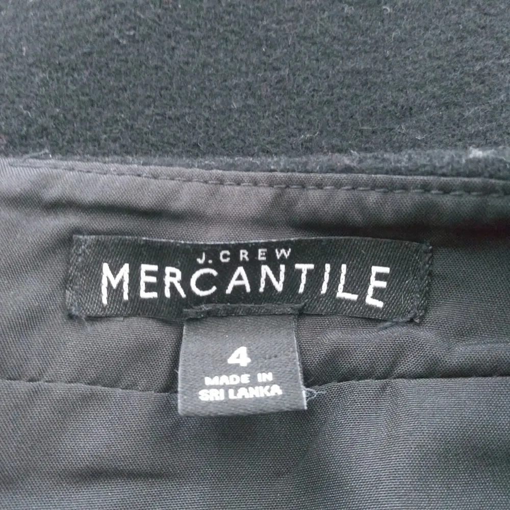 J.Crew Black Ruffle-Front Mini Skirt in Double-Serge Wool Item J6191 Size 4 - Image 5