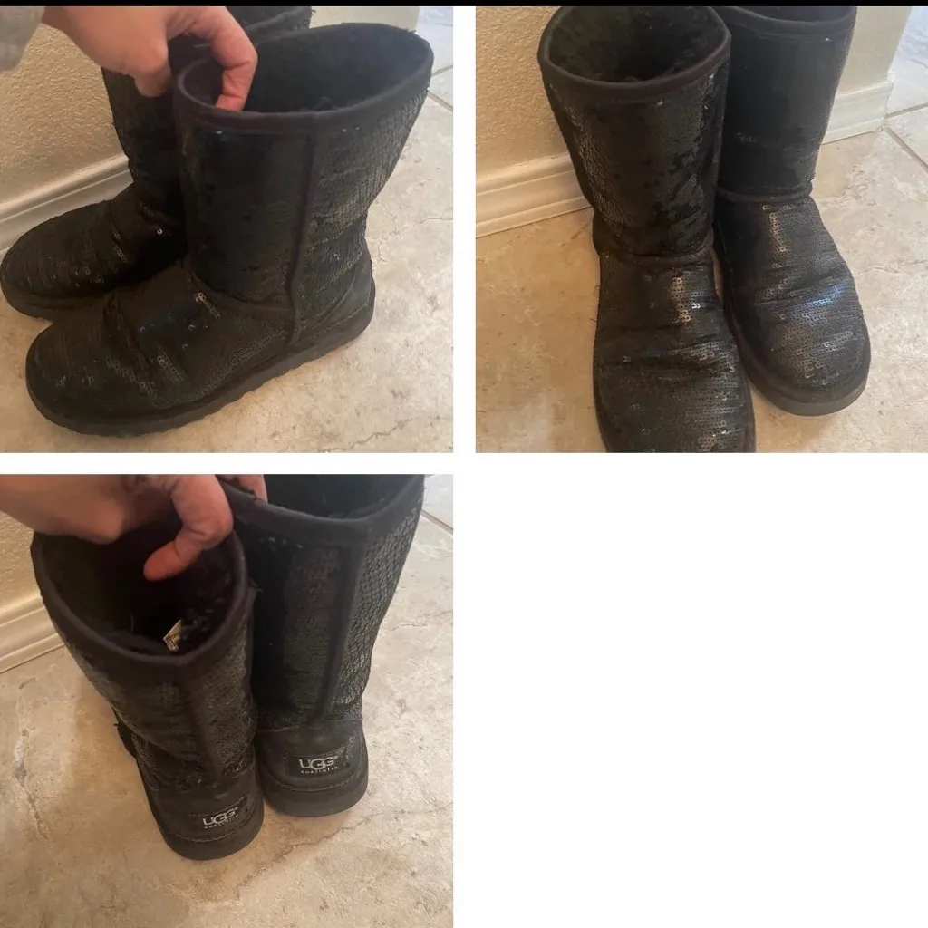 Ugg Black Sequin Women's Boots - Image 2