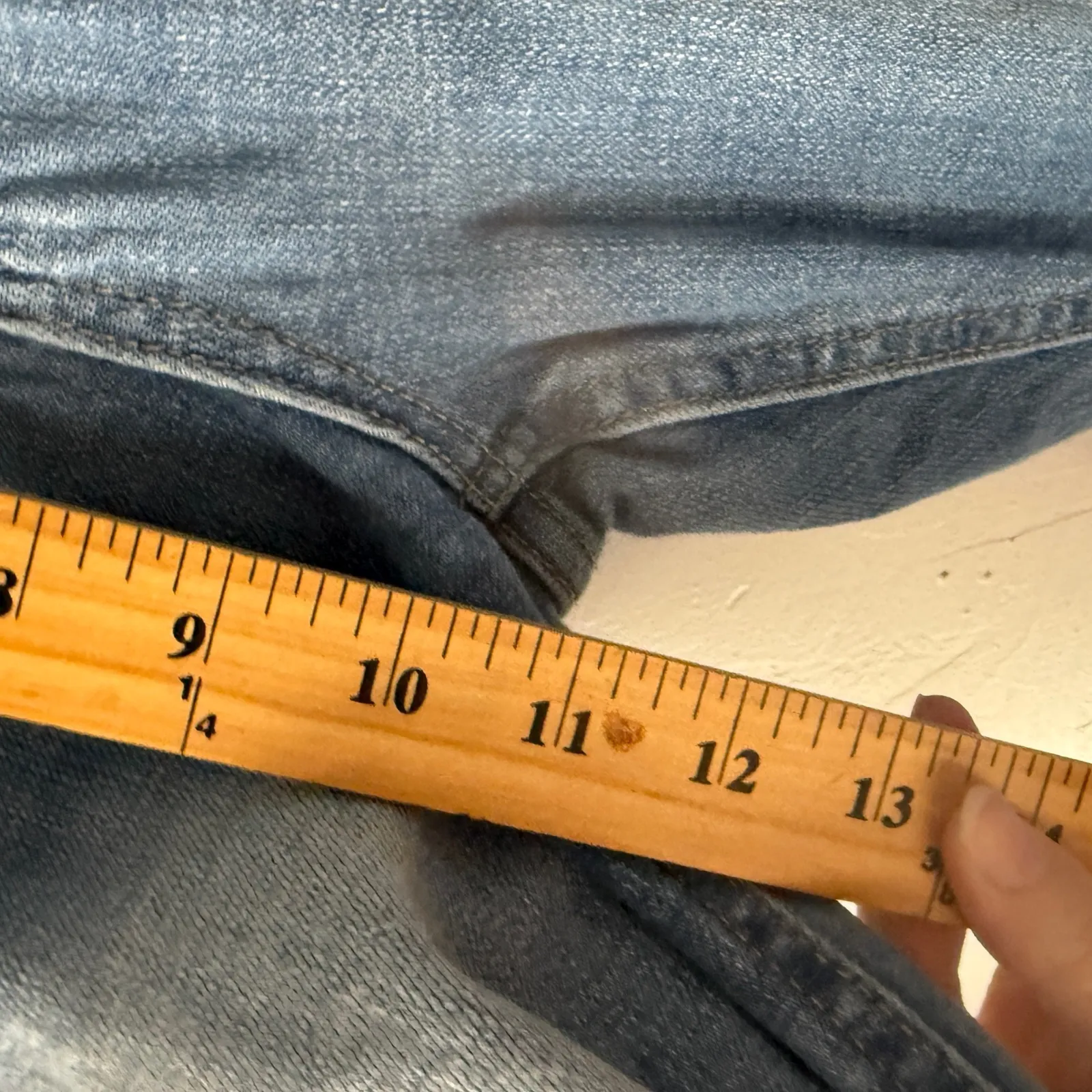 Kancan Jeans Womens Flare Bell Bottom Distressed Blue Denim Pants Size 29 - Image 9