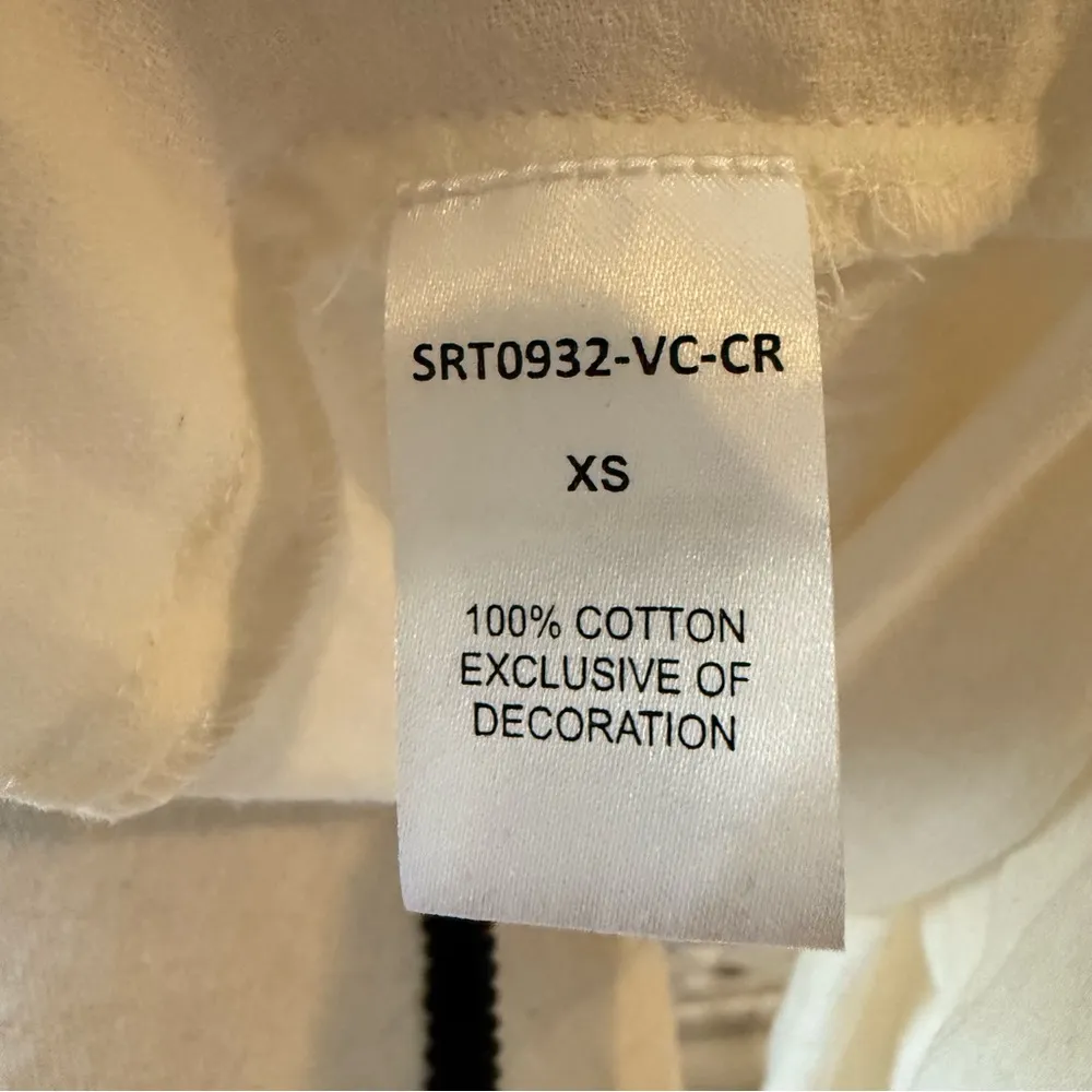 NWT THML Floral Embroidered ruffle top ruched sleeve boho Blouse prairie cottage - Image 9