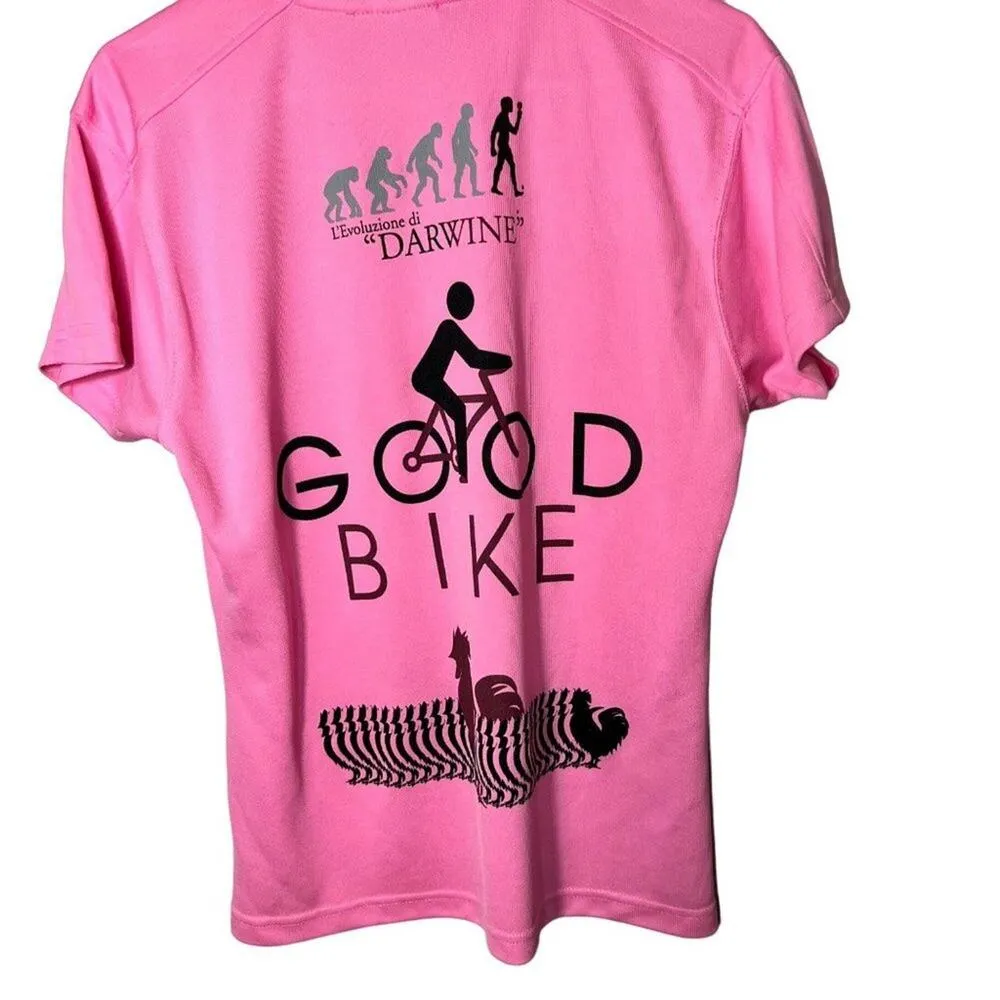 Giro L'Italia‎ Bright Pink Women's Bike Short Sleeve Shirt Size XL - Image 5