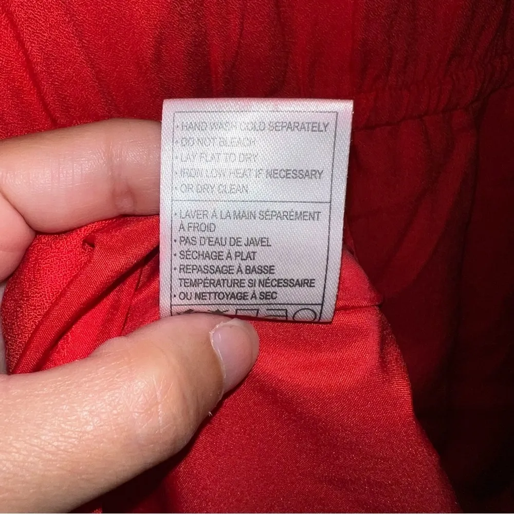 Jack by BB Dakota Klea Embroidered Surplice Dress Fire red size small - Image 10