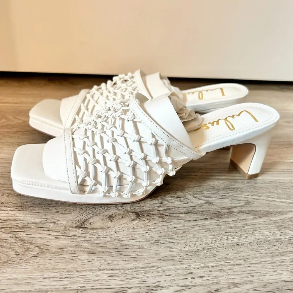 Lulu's Rewn White Knotted High Heel Slide Sandals Size 7.5 BRAND NEW - Image 6