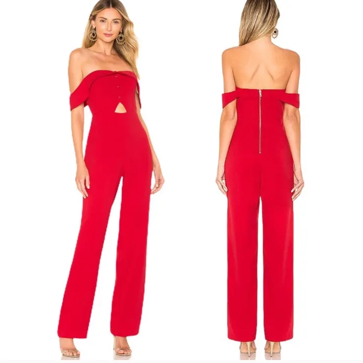 Revolve L’academie Red Leah Jumpsuit New With Tags - Image 2