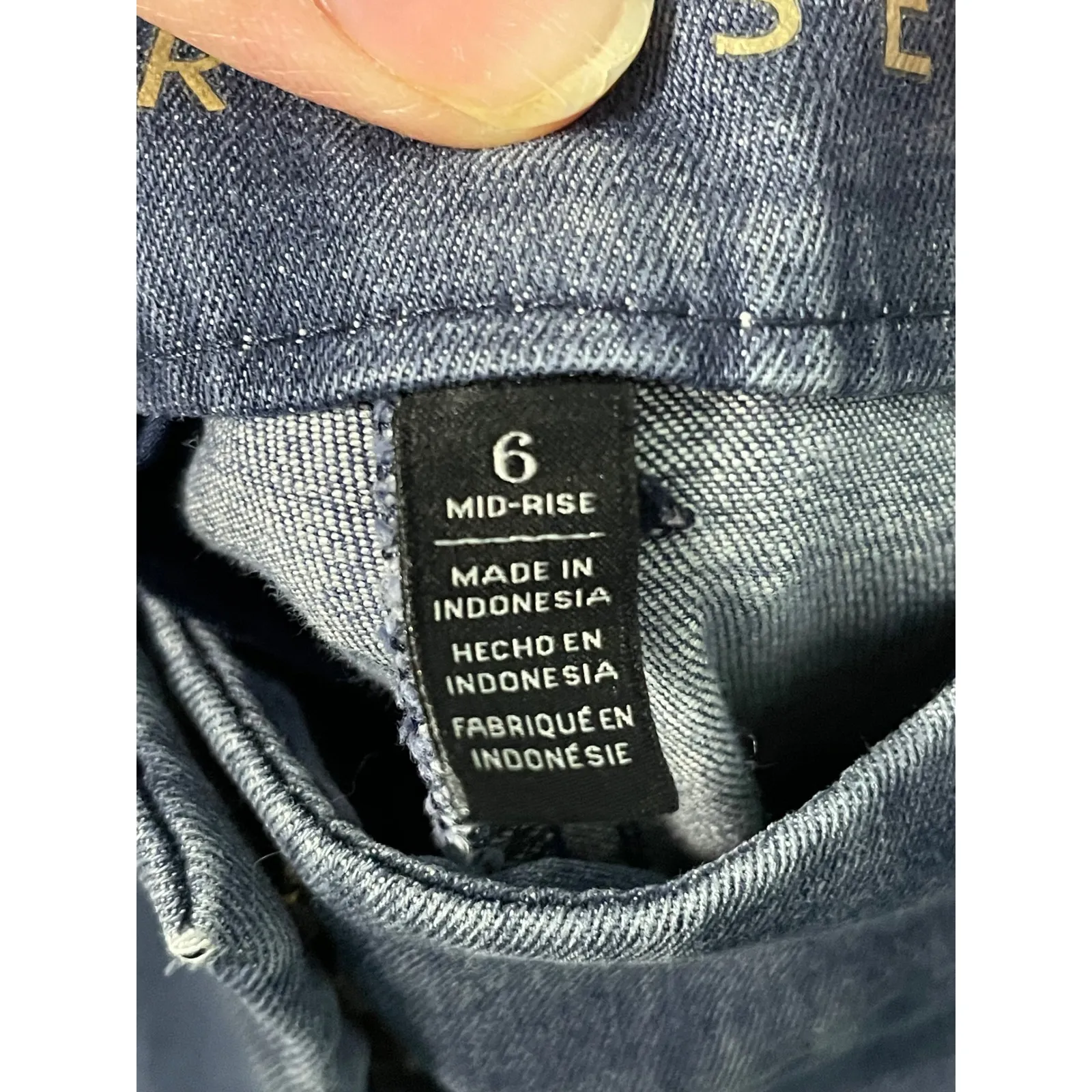 White House Black Market The Trousers Mid Rise Denim‎ Pants Size 6 - Image 3