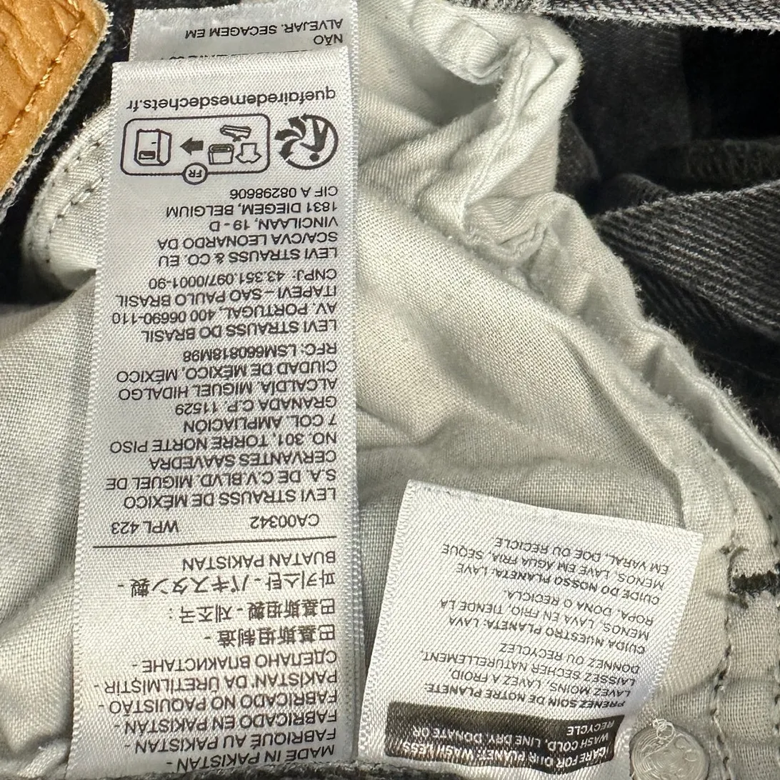 Levi’s Premium Washed Black Dad Jean Relaxed Fit Denim Straight Leg Casual 31x30 - Image 10