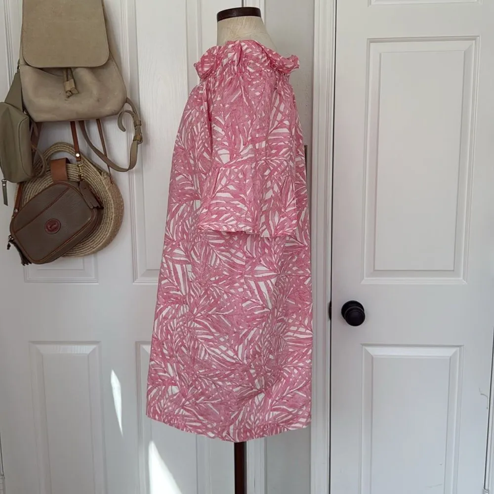 Brooke Wright pink palm leaf print dress Size undefined - Image 8