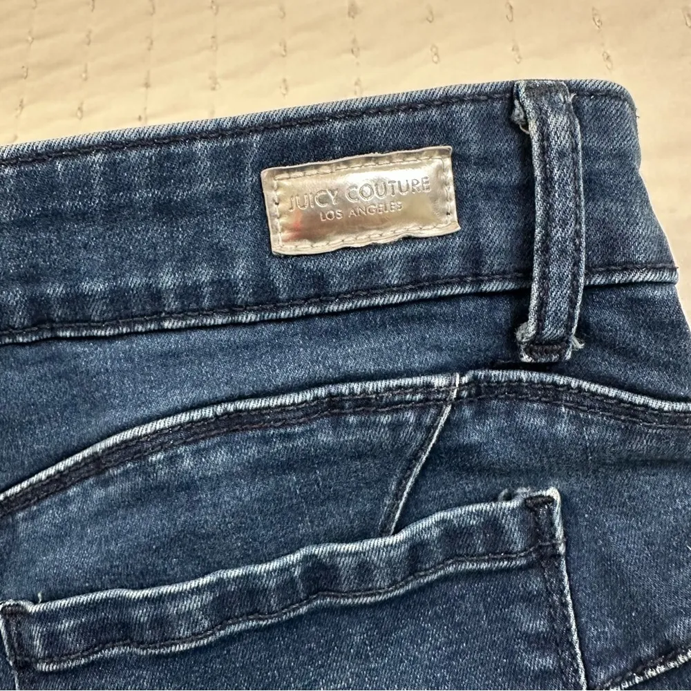 Juicy Couture Y2K Los Angeles California Dark Blue Distressed Skinny Jeans - Image 13