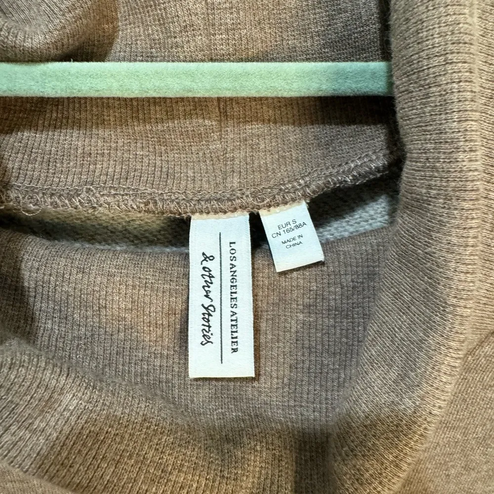 & Other Stories Taupe Turtleneck Women’s‎ Cotton Sweater Dress Sz S - Image 6