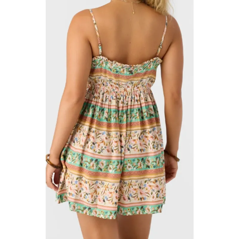 NWT O'Neill Delena Sun Dress with Drawstring V-Neckline in Tapioca Size Small - Image 2